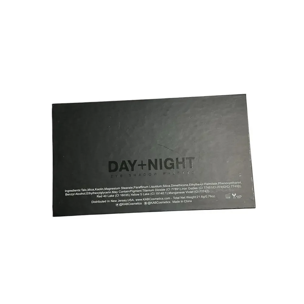 KAB Cosmetics Day + Night Eyeshadow Palette Neutral & Glam Tones Brand New